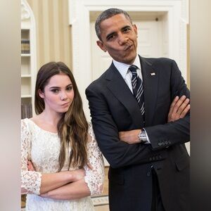 8x10 President Barack Obama & U.S. Olympic gymnast McKayla Maroney Photo